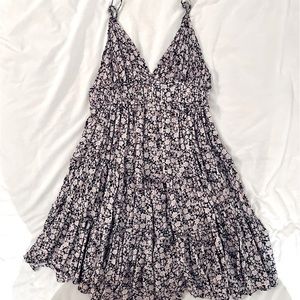 Basic Purple/Pink/Black Floral Dress